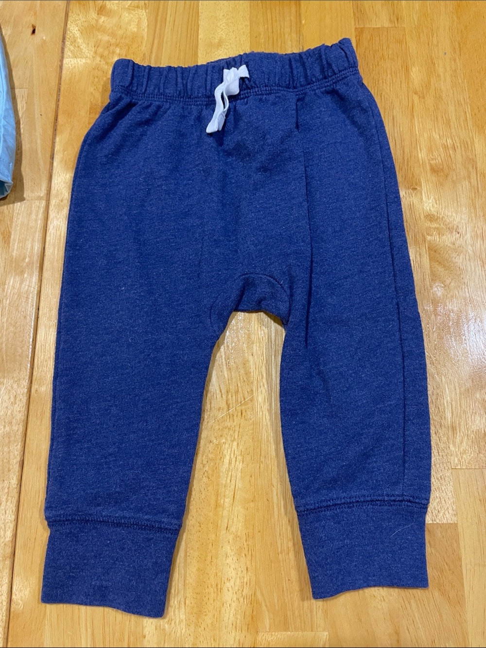 Blue Striped Tank Top with Light Blue Shorts and Navy Sweatpants Set - Picture 6 of 7
